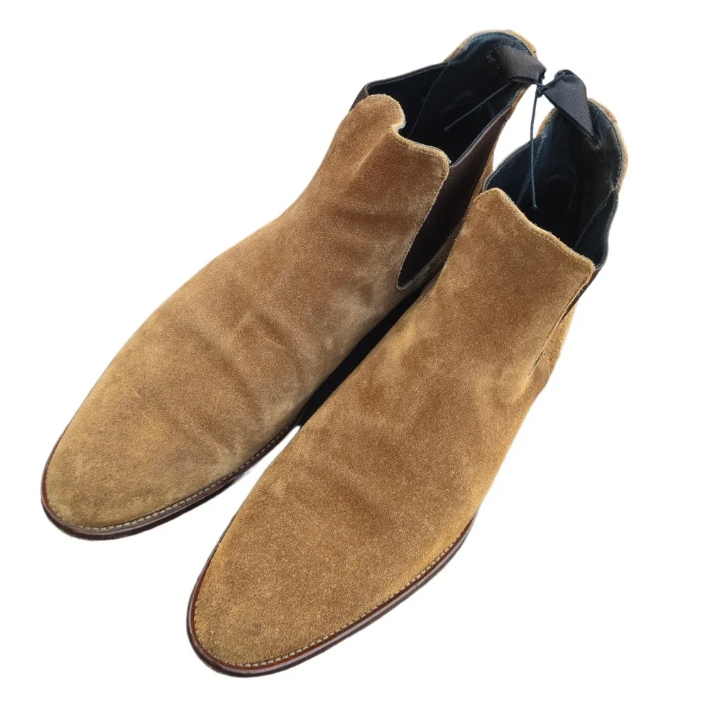 To Boot New York Mens Size 13 Tan Suede Chelsea Boots Italian Classic